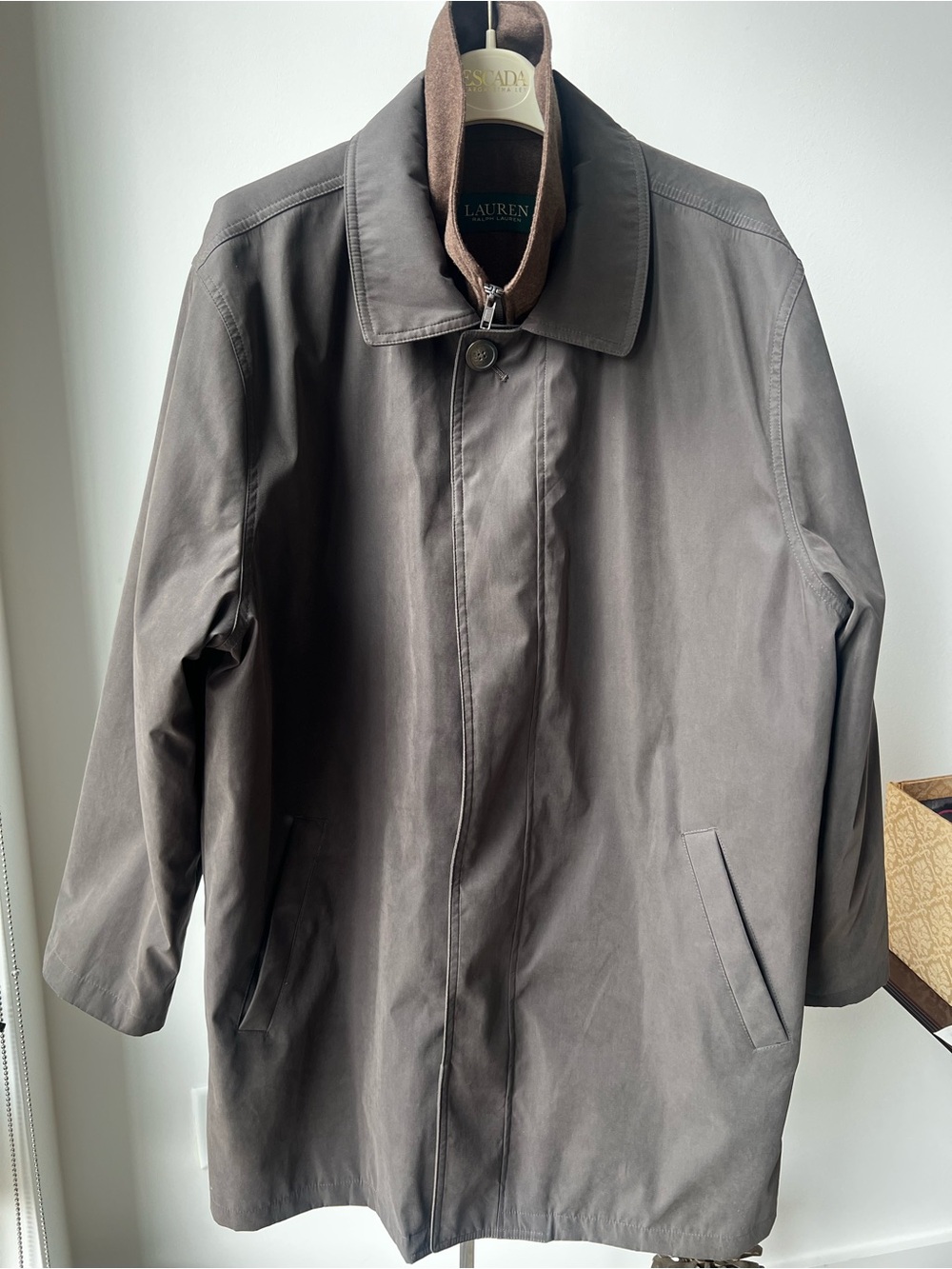 Lauren Ralph Lauren Edgar Classic Fit Men's Trench Coat with removable lining